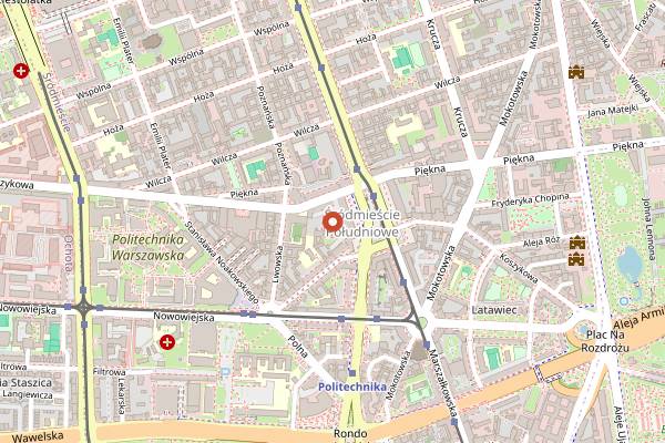 Map showing Dyletanci in Warsaw
