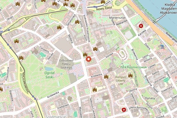Map showing Epoka in Warsaw