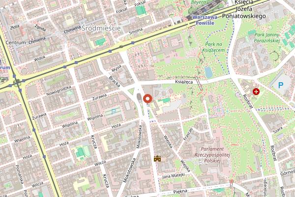 Map showing Nuta in Warsaw
