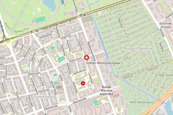 Map showing Pikanteria in Warsaw
