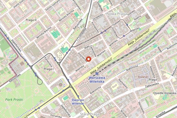 Map showing Restauracja Na Wileńskiej in Warsaw