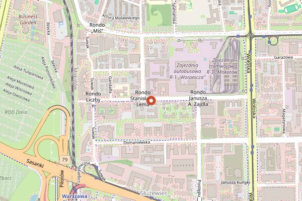 Map showing Wok & Talk in Warsaw