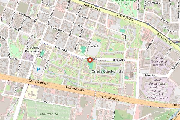 Map showing Night Burger in Warsaw