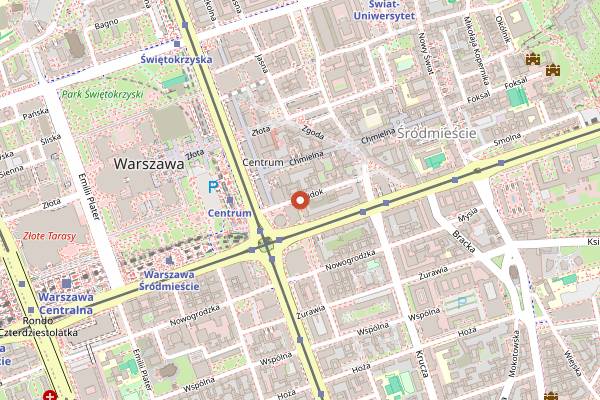 Map showing Zapiexy Luxusowe in Warsaw