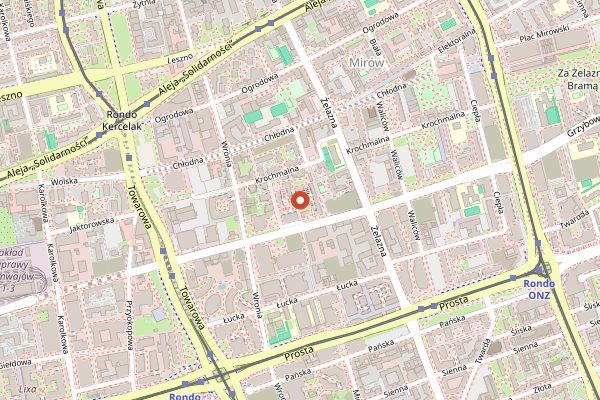 Map showing Food Hall Browary in Warsaw