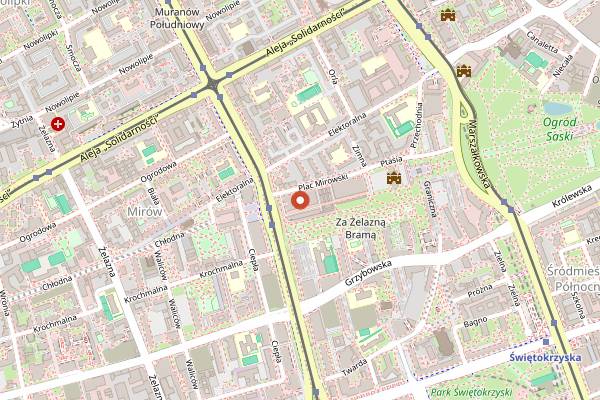 Map showing Club Galeria in Warsaw
