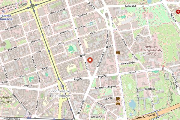 Map showing Kita Koguta in Warsaw