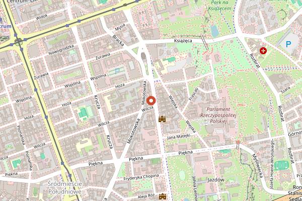 Map showing Klub SPATiF in Warsaw