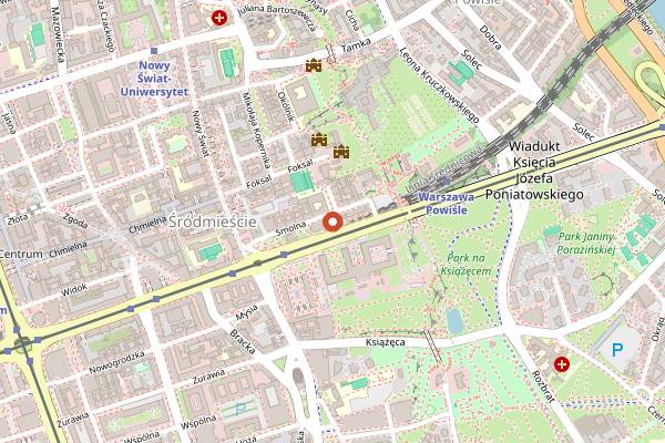 Map showing Luzztro in Warsaw