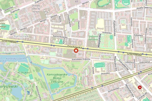 Map showing Sen Pszczoly in Warsaw