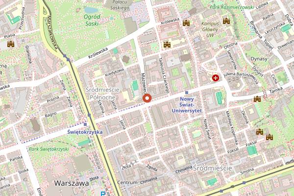 Map showing Setka in Warsaw