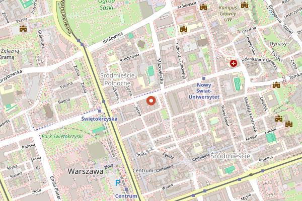Map showing Szostka in Warsaw