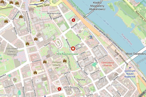 Map showing Bez Gwiazdek in Warsaw