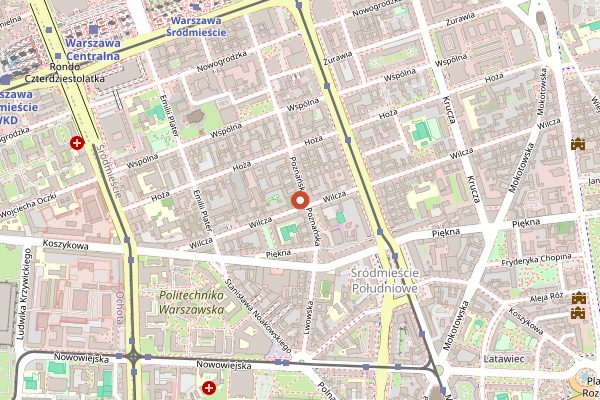Map showing Dwie Trzecie in Warsaw