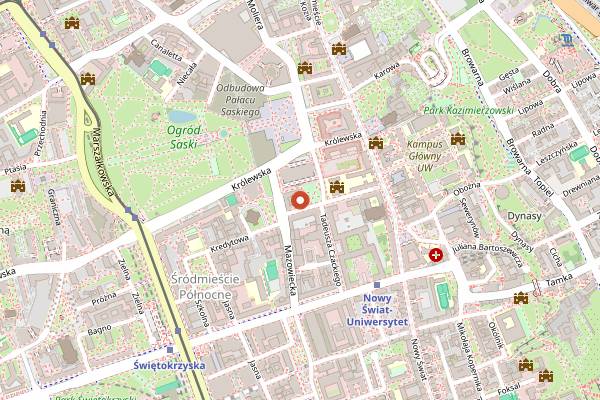 Map showing InFormal Kitchen in Warsaw
