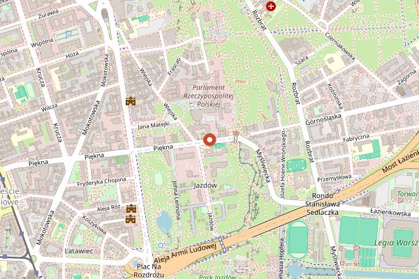 Map showing Le Braci in Warsaw