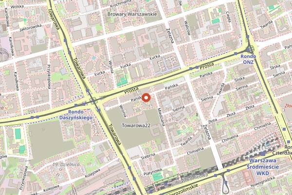 Map showing Wandal in Warsaw