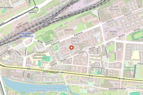 Map showing Warszawa Wschodnia by Mateusz Gessler in Warsaw