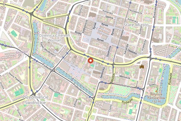 Map showing Marynka Piwo i Aperitivo in Wrocław