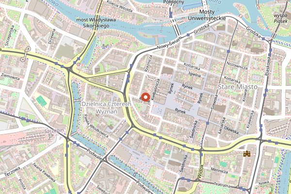 Map showing Pod Latarniami in Wrocław