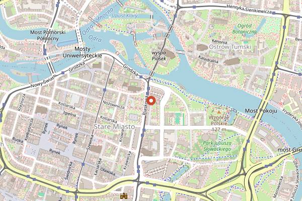 Map showing Targowa Craft Beer & Food in Wrocław