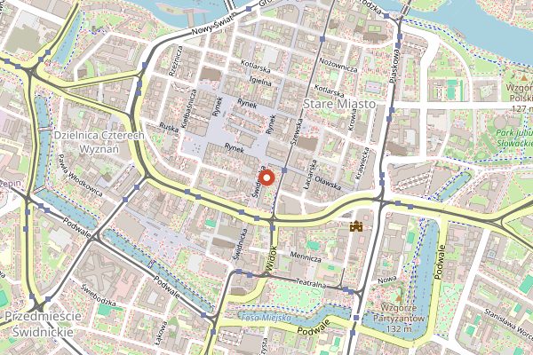 Map showing Browar Stu Mostów na Świdnickiej in Wrocław