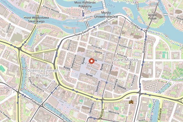 Map showing Bierhalle in Wrocław