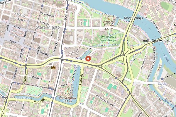 Map showing PINTA in Wrocław