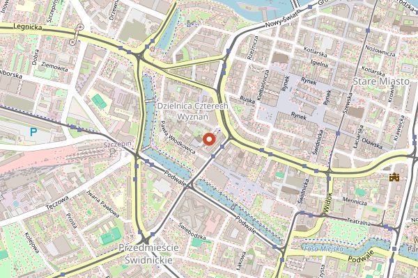 Map showing Charlotte in Wrocław