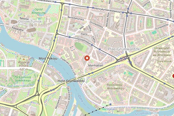 Map showing Piekarnia Sąsiedzi in Wrocław
