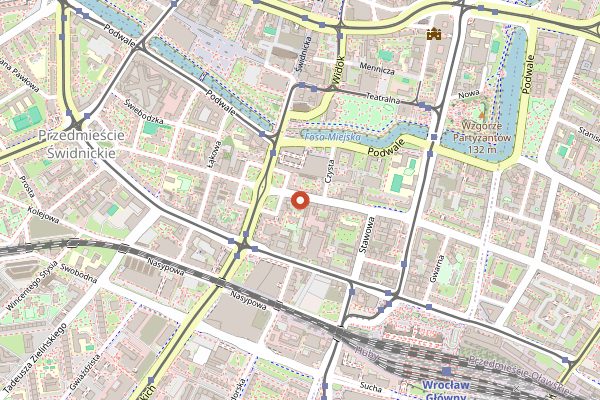 Map showing Bar Mleczny Jacek i Agatka in Wrocław