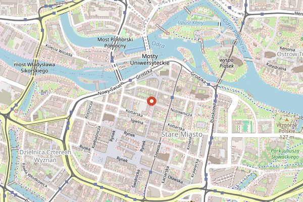 Map showing Bar Mleczny Miś in Wrocław