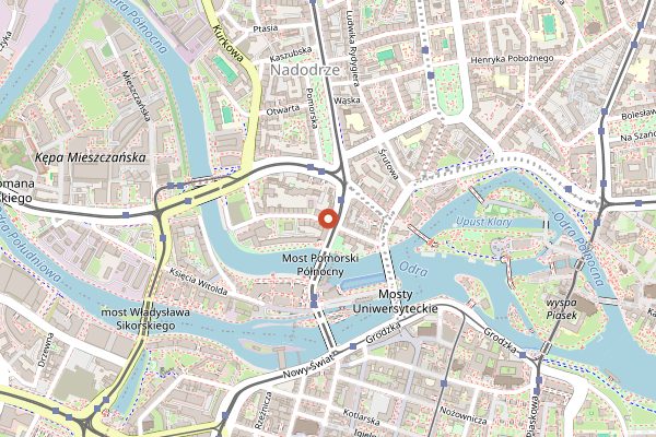 Map showing Cafe Rozrusznik in Wrocław