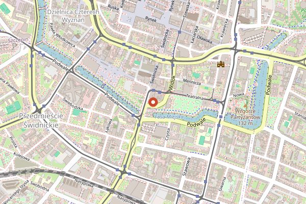 Map showing Gniazdo in Wrocław