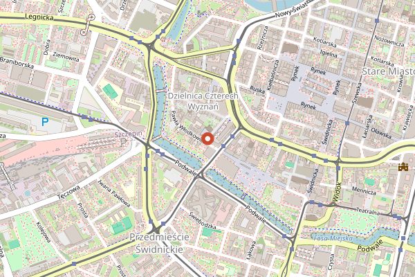 Map showing Klubokawiarnia Mleczarnia in Wrocław