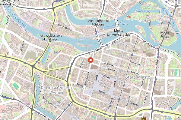 Map showing Art Restauracja in Wrocław