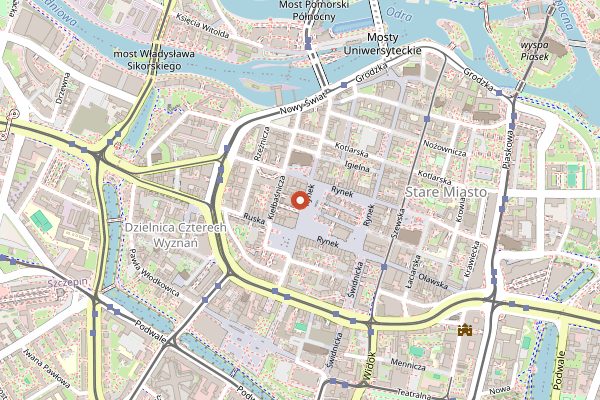 Map showing Dwór Polski in Wrocław