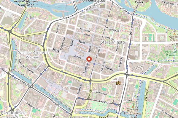 Map showing Pierogarnia Stary Młyn in Wrocław