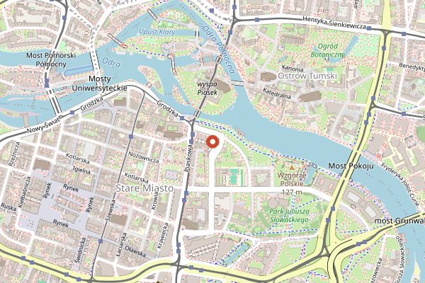 Map showing Enklawa Wrocławska Palarnia Kawy in Wrocław