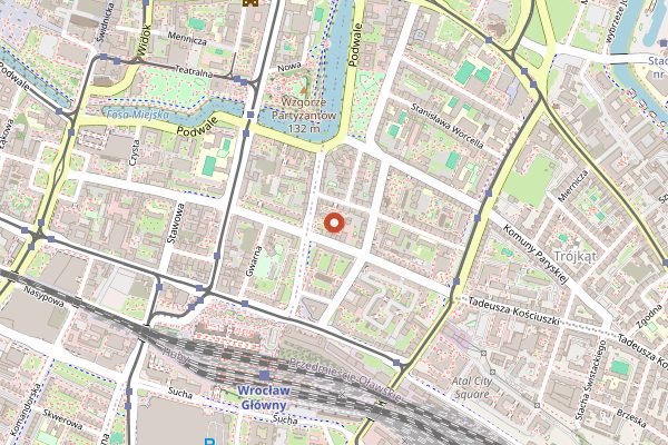 Map showing Warzywniak in Wrocław