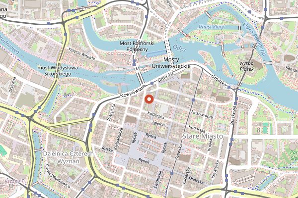 Map showing BABA in Wrocław