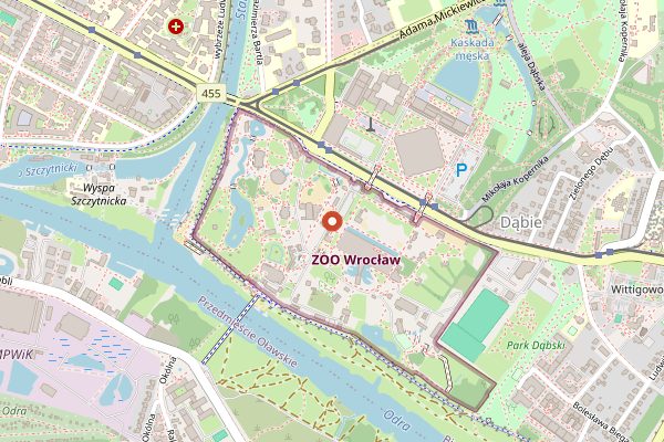 Map showing Restauracja Tarasowa in Wrocław