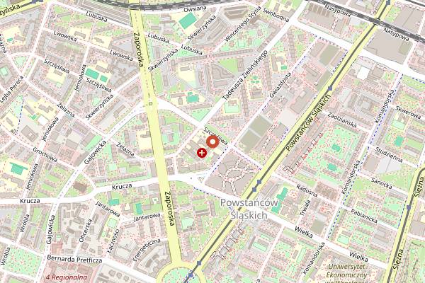 Map showing Sky Bar Wrocław in Wrocław