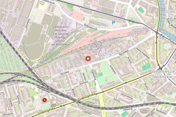 Map showing Transformator in Wrocław