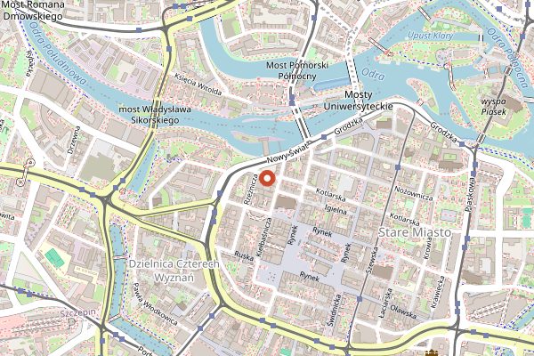 Map showing IDA kuchnia i wino in Wrocław
