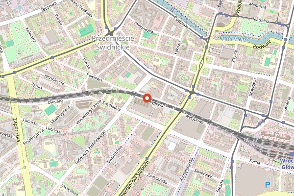 Map showing Mercado Tapas Bistro in Wrocław