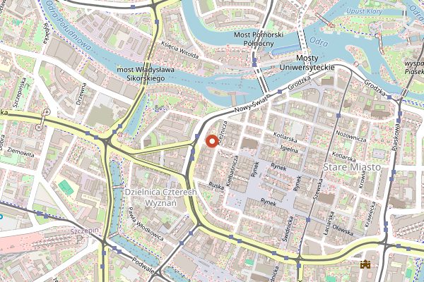 Map showing iBO Falafel in Wrocław