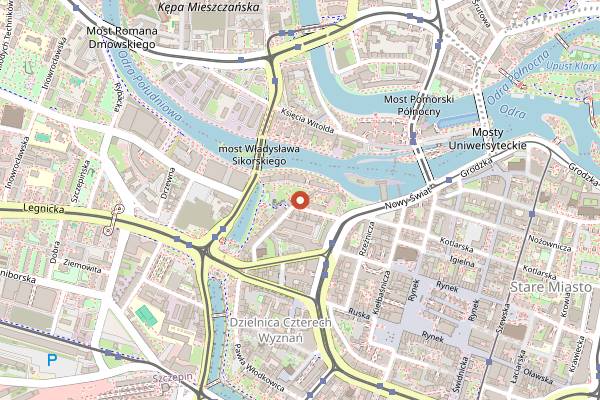 Map showing Moravia Wine Bar in Wrocław