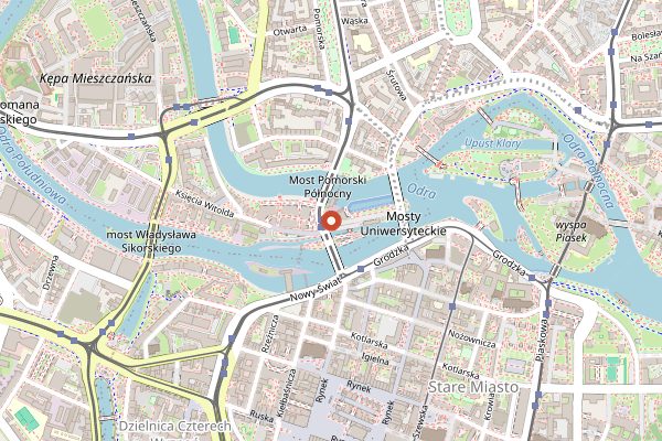Map showing OK Wine Bar in Wrocław