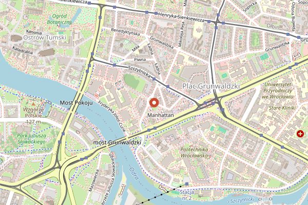 Map showing Pijalni Wino & Bistro in Wrocław